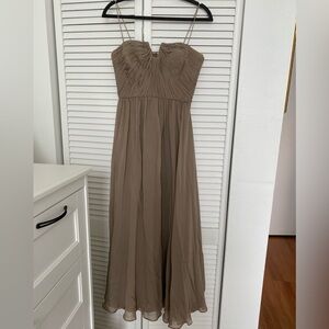 Chetta B Strapless Taupe Dress